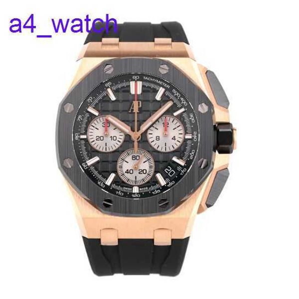 Mattre de bracelet moderne Epi Mens Watch Royal Oak Offshore Series 26420ro New Rose Gold Ceramic Ring Chronograph Mens Fashion Leisure Sports Mécanicale montre