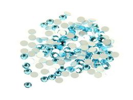Aigue-marine moderne 1440 pièces ss12 strass non fixables pierres de verre cristal strass à dos plat à repasser pour vêtements sûr Pac9821514