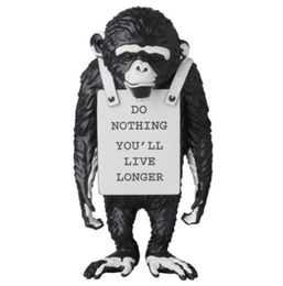 Art moderne Banksy Monkey Street Figurines de singe noir et blanc Creative Resin ArtCraft Do Nothing You039ll Live Longer Ornam1892428