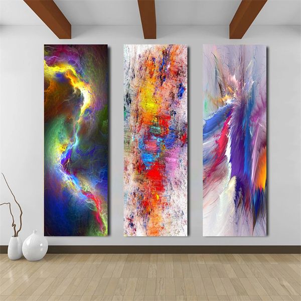 Arte moderno lienzo pintura nubes coloridas cuadros de pared abstractos lienzo de gran tamaño impresiones artísticas póster para la decoración del hogar de la sala de estar