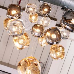 Moderne kunst kristallen kroonluchter lamp voor trap lange cristal bal woonkamer hang lamp led ontwerp keuken eiland home decor lamp fixtu