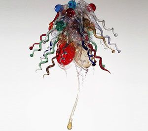 Moderne art deco handgeblazen kroonluchter licht klein formaat unieke ontworpen glas led-bron artistieke lampen