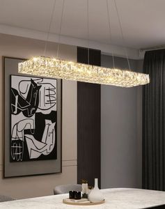 Plafonnier Led suspendu en cristal au design artistique moderne, luminaire décoratif d'intérieur, idéal pour un salon ou une salle à manger