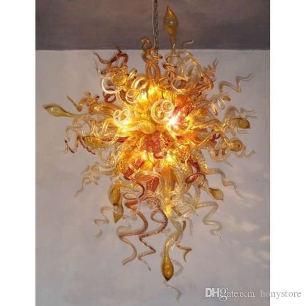 Candelabros de arte moderno, lámpara con certificado CE UL, lámpara LED de estilo italiano de cristal de Murano soplado a mano para decoración del hogar