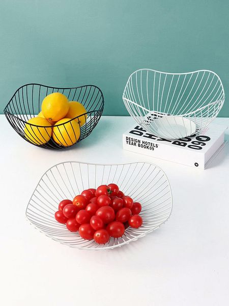 Artiste moderne nordique maison vaisselle en métal assiette de fruits secs pour bébé Snack bol de fruits fer artisanat frutero metalico 201214