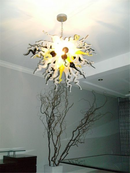 Lustre artistique moderne de luxe teinté couleur luminaires suspendus en verre soufflé à la main suspension lampe décor de chambre