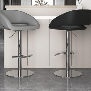 Tabourets de bar modernes cuisine en cuir en bois en cuir italien chaise en cuir mobile nordique sillas de maison de bar meubles yyy40xp