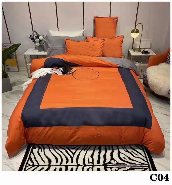 Juego de cama moderno, funda nórdica de 4 piezas, sábanas, fundas de almohada, suministros de cama de lujo