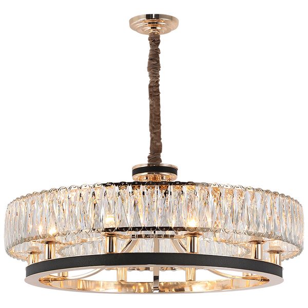 Moderne Noir De Luxe Lustre Art Décoration Cristal LED Plafond Luminaires Vintage Suspension pour Salon Salle À Manger