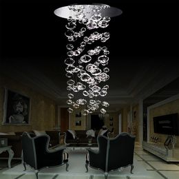 Lampes suspendues en verre soufflé modernes LED lumières à bulles salon escalier décoration de la maison lustre en cristal encastré éclairage