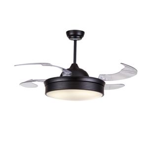 Moderne 42 Ventilateur De Plafond Lustres En Cristal 36W Gradation Lumières Télécommande Invisible LED Ventilateurs Pliants Lampe Salle À Manger 110V 220V