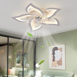 Ventilador de techo moderno con luz LED para sala de estar, dormitorio, comedor, ventilador de techo multipunto, iluminación, elegante y de bajo consumo