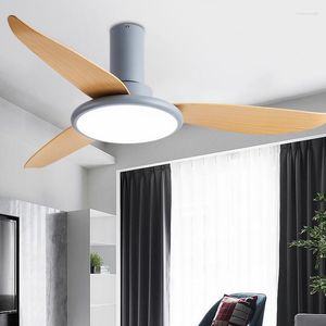 Ventilador de techo moderno con luz Led, Control remoto para el hogar, comedor, sala de estar, dormitorio, conversión de frecuencia CC sin aspas, moda