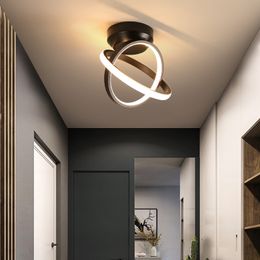 Plafonnier moderne pour la maison Lustre noir blanc petite lampe à Led Applicable chambre couloir lumière balcon Luminaires