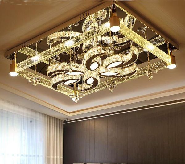 Luz de techo moderna, columna de burbuja rectangular, lámpara de cristal, columna de burbuja, atenuador de iluminación led MYY