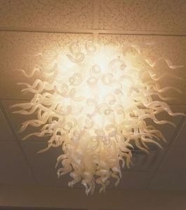 Moderne plafondverlichting LED-kristallen kroonluchters voor hoge kantoor art decoratie handgeblazen glas binnenverlichting plafondlicht