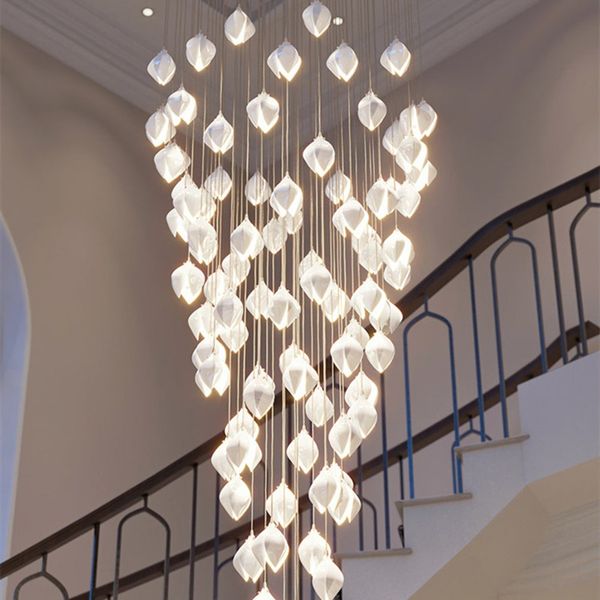 Céramique moderne Magnolia Flower G9 LED Chandelier Villa Villa Petal LED suspension suspension