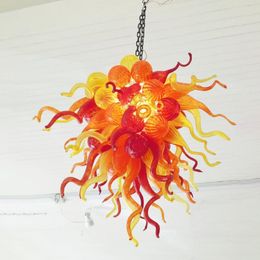 Moderne ketting hanglampen geblazen glas kroonluchter verlichting klassieke thuisverlichting led bollen huis decoratie woonkamer licht 24 bij 32 inches