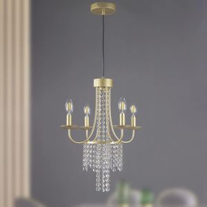 Lustre moderne K9 cristal bougie lustres éclairage 4 lumières pendentif plafonnier lampe pour salle à manger salon chambre couloir entrée décoration élégante