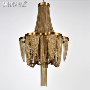 Moderne kroonluchters binnenverlichting postketting aluminium zilveren hanglamp ophanging hangende druppelglans voor woonkamer hotel projectverlichting