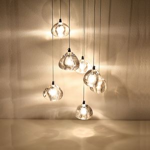 Moderne Kroonluchters Binnenverlichting Trap Led Kroonluchter voor Woonkamer Crystal Ball Kroonluchter Loft Keukenlichten