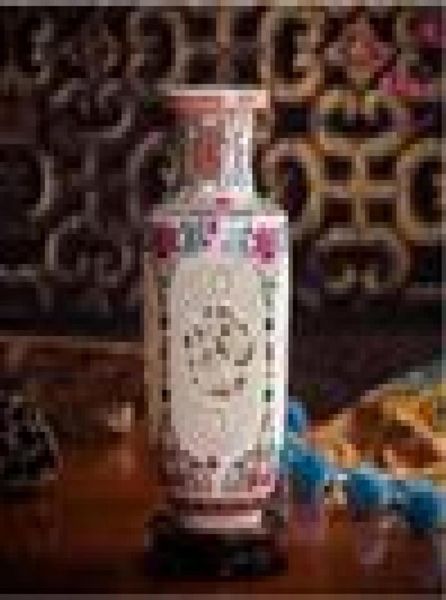 Vase en céramique de style chinois moderne Formes de table caramique Vase de table caramique pour la maison El Office Club Bar décor 3 couleurs Choix 1368102