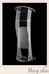 Iglesia moderna podio podio acrílico Lecterns and Pulpit Stands Acrylic Stage Perspex Church Podium7586953