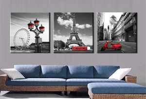 Moderne ville paysage toile peinture paysage de la tour Eiffel à Paris affiche mur photo pour salon décor à la maison cadeau 9652162