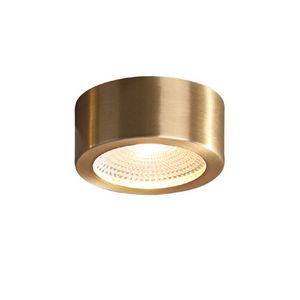 Moderne koperen plafondverlichting ronde led plafondlamp armatuur indoor woonkamer slaapkamer hotel loft keuken plafondlamp