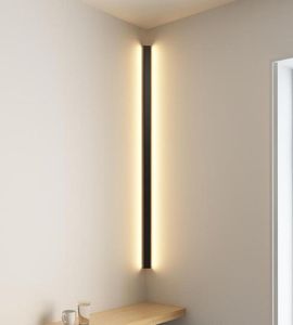 Moderne Hoek LED Wandlamp Minimalistisch Binnenlicht Armatuur Wandkandelaars Trap 100cm 150cm Slaapkamer Nachtkastje Thuis Hal Licht8585798