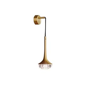 Moderne creatieve gouden metalen kristallen wandlamp Art Reading Nachtkastje Slaapkamer Wandkandelaar Verlichtingsarmatuur WA170255H