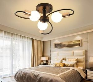 Moderne créatif LED plafonnier salon chambre style américain lustre intérieur chaud blanc LED plafonniers AC110-240V