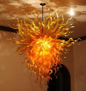 Moderne kristallen plafondlampen 100% handgeblazen glas gouden kroonluchter licht artistieke diy borosilicaat glazen led-stijl kroonluchters