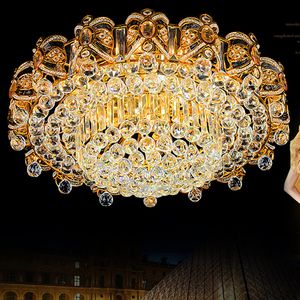 Modern kristallen plafond kroonluchters lichten armatuur led goud plafondlampen huis binnen verlichting warm neutraal koude witte 3 kleur veranderbaar met controller