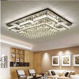 Moderne kristallen plafondlampen woonkamer luxe zilveren plafondlamp slaapkamer led Plafondlampen eetkamer kristallen Armaturen kitchen242A