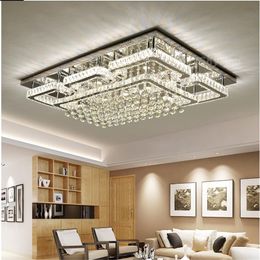Moderne kristallen plafondlampen woonkamer luxe zilveren plafondlamp slaapkamer led Plafondlampen eetkamer kristallen Armaturen kitchen264v