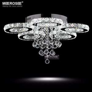 Moderne Kristallen Kroonluchters Licht Diamant LED Plafondlampen voor Eetkamer Woonkamer Ring Cirkel Lustres Lamparas de techo Home Indoo292Y