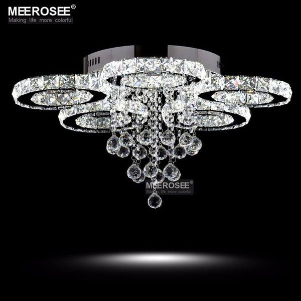 Lustres en cristal modernes lumière diamant LED plafonniers pour salle à manger salon anneau cercle Lustres lampara de techo maison Indoo216x