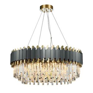 Moderne Kristallen Chrome Rechthoek Kroonluchter Verlichting Voor Eetkamer Slaapkamer Ronde Kroonluchters Woonkamer Verlichtingsarmaturen LLFA301m