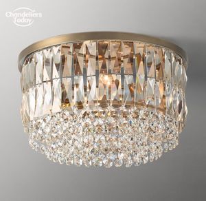 Plafonnier LED rond en cristal au design moderne, luminaire décoratif d'intérieur, idéal pour un salon, une chambre d'enfant, une entrée ou une entrée