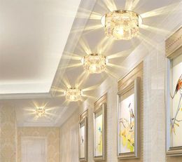 Moderne cristal LED spot couloir couloir allée porche plafonnier lampe encastrée maison salon balcon escaliers éclairage Fix5145969