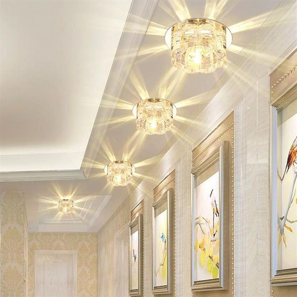 Cristal moderne LED spot couloir couloir allée porche plafonnier lampe encastrée maison salon balcon escaliers éclairage Fix341L