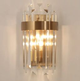 Moderne Kristallen LED Wandlampen Armaturen Woonkamer Hotel Naast Lamp Wandlamp Blaker Arandelas Cristal Glans LL