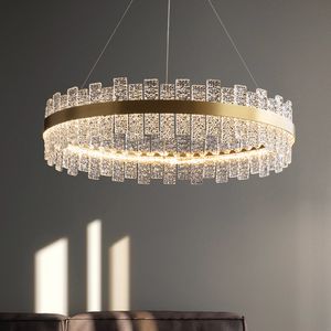 Moderne Kristallen Hanglamp Villa Woonkamer Slaapkamer Lamp Nordic Kristallen LED Kroonluchter Hotel Lobby Verlichting Restaur