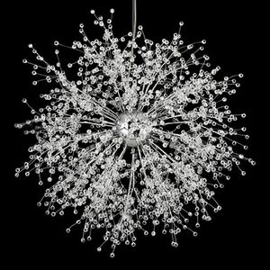 Lustres de feu d'artifice modernes éclairage pendentif en cristal pissenlit lampe suspendue pour chambre cuisine salle à manger luminaire intérieur