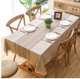 Mantel decorativo moderno para el hogar, manteles de cocina, mantel rectangular con borlas, mantel para fiesta y banquete