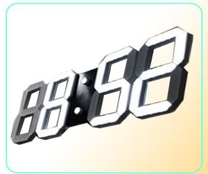 Design moderne 3d LED Clock Warm Allows Digital Alarms Home Salon Bureau Table de bureau Affichage de l'horloge de nuit 9792853