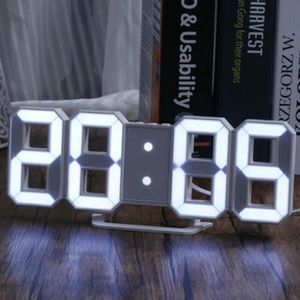 Modern Design 3D LED Wandklok Moderne Digitale Wekker Klokken Display Home Woonkamer Office Tafel Desk Night Wall Clock Display met doos DHL