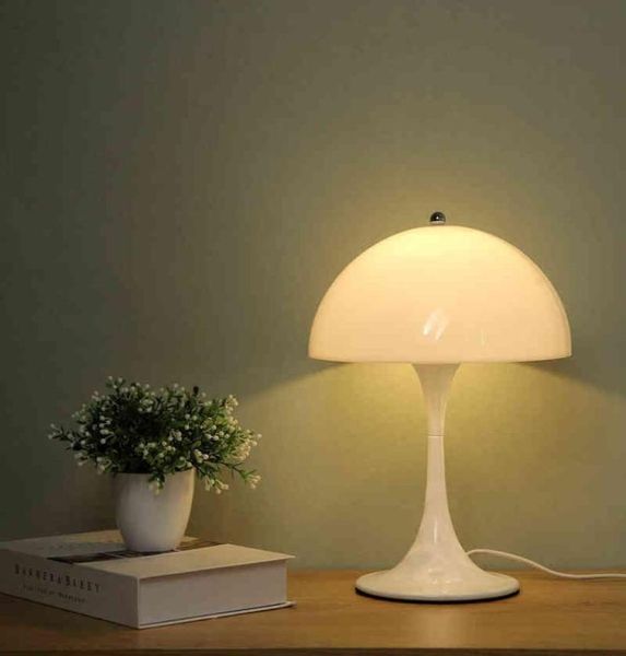 Bureau moderne Lignt lampe de Table champignon lampe de Table blanche Luminaire salon chambre lampe Table de chevet luminaires de décoration H22045586984