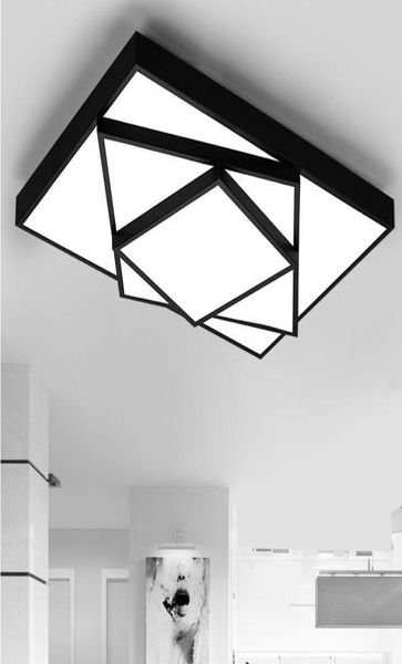 Moderna atenuación LED Pila cuadrada Luz de techo Lámpara colgante cuadrada Iluminación para dormitorio Sala de estar AC 85260V LLFA7808218